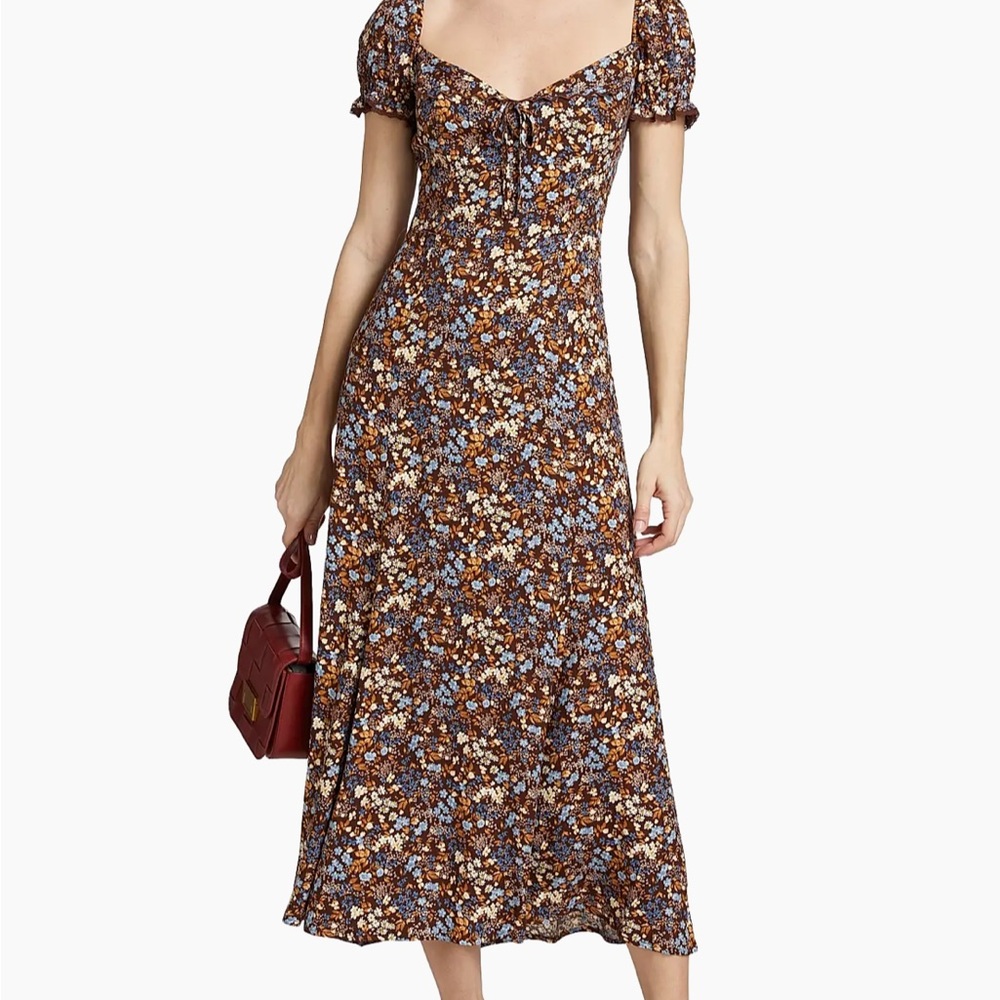 Reformation Shyla Midi Dress | Morel Floral | Size 2 | Worn Once